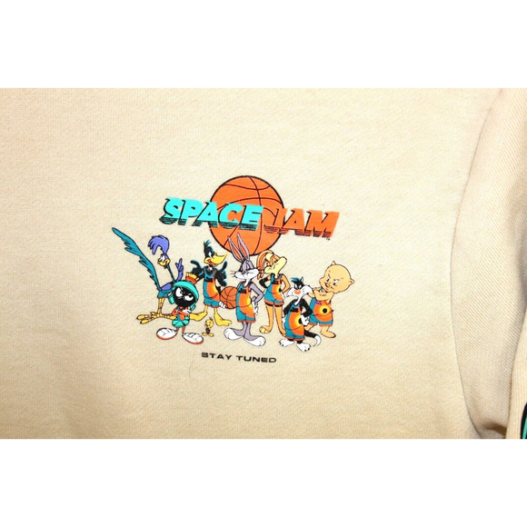 Space Jam A New Legacy Hoodie Child Sm Beige Stay Tuned Sweatshirt Long Sleeve - Picture 6 of 8